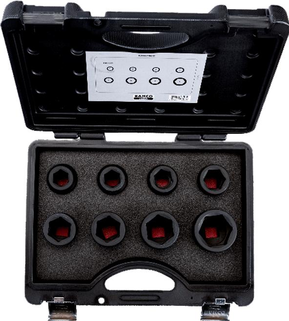 Produktbild Bahco 3/4" Kraft-Steckschlüssel-Satz, metrisch, Sechskant, phosphatiert - 8-teilig (21 mm, 22 mm, 23 mm, 24 mm, 25 mm, 26 mm, 27 mm, 28 mm, 29 mm, 30 mm, 31 mm, 32 mm, 33 mm, 34 mm, 35 mm, 36 mm, 37 mm, 38 mm, 39 mm, 40 mm, 41 mm)