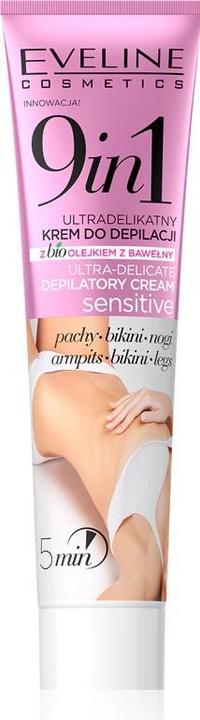 Produktbild Eveline Sensitive 9In1 Ultra-Delicate Cream For Hair Removal Smells Bikini Legs 125Ml (125 ml)