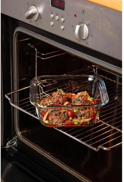 Produktbild Pyrex Cook & Go rectangular glass food storage container/roaster with airtight and leakproof 4 clip (0.80 l)