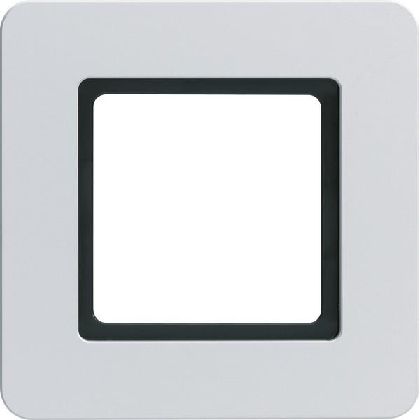 Berker, Zubehör Schalterprogramm, Rahmen 1fach Q.7 für LED-Beleuchtung durch LED-Modul, Aluminium