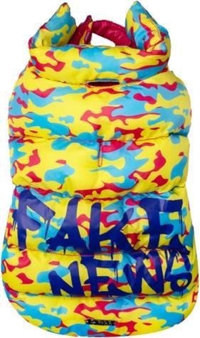 Image du produit Croci Hondenjas Fake News Geel / Blauw / Fuchsia