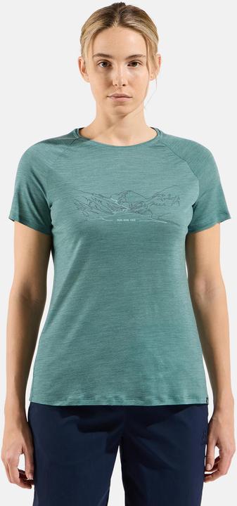 Actual product image Odlo Women's Ascent PW 130 Run.Bike.Hike. Crew Neck S/S (XL)