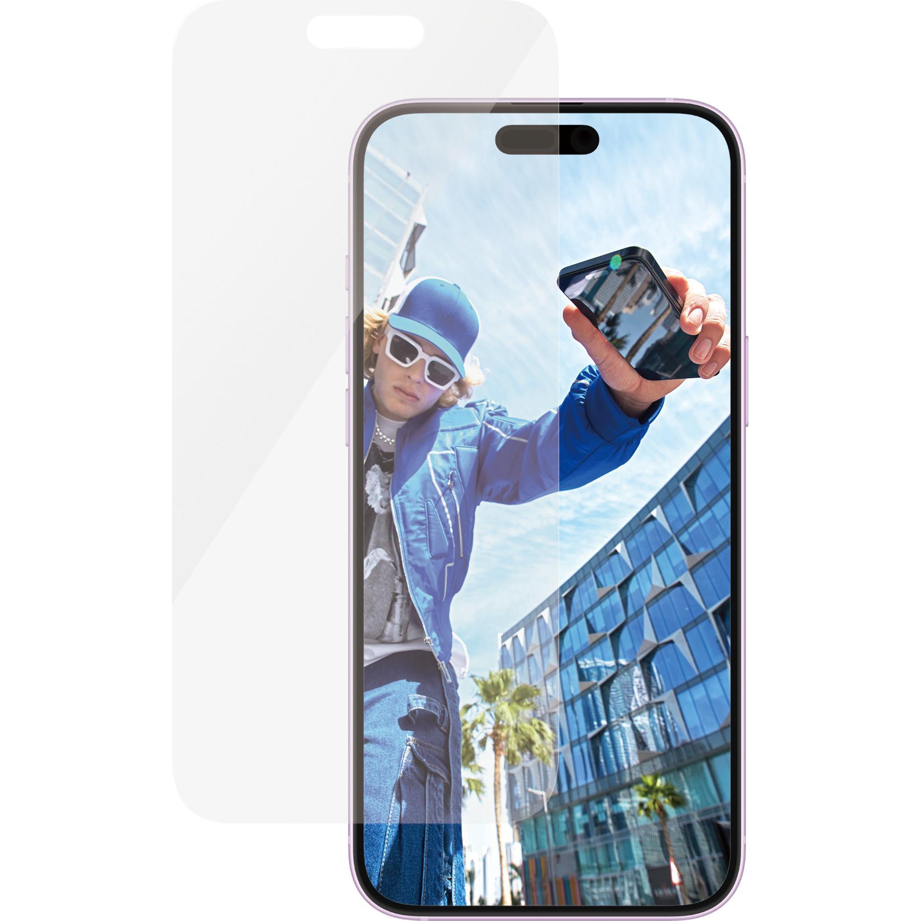 PanzerGlass Displayschutz iPhone 16 Plus 15 Plus Classic Fit (50 Stück, Apple iPhone 16 Plus), Smartphone Schutzfolie, T...