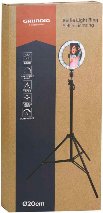 Actual product image Grundig Ringlight stand ⌀20cm 80 LEDs (Ring light)