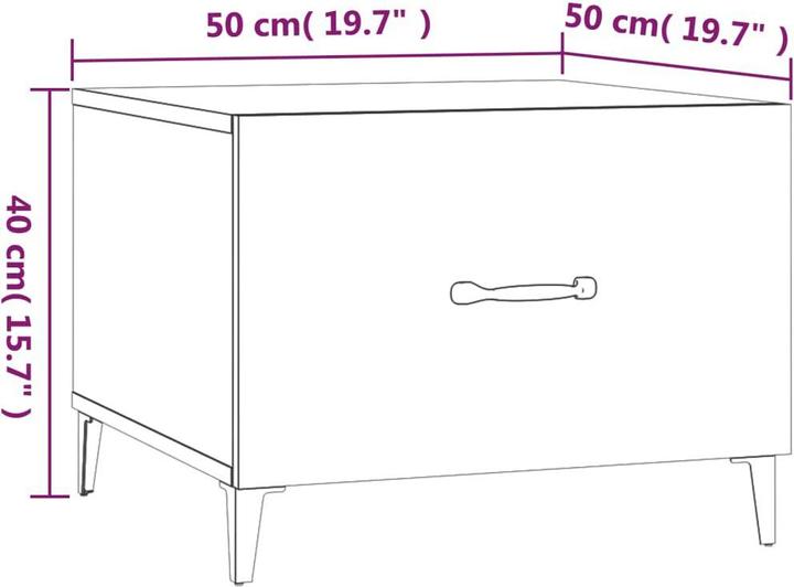 Image du produit vidaXL Couchtisch (50 x 50 x 40 cm)