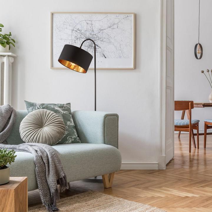 Produktbild B.K.Licht Stehleuchte, schwarz-gold, 1xE27/40W max. exkl. (E27)