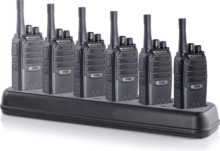 Midland Tafellader 6-fach Standlader fr Business Radio BR02 / BR02 Pro C1295