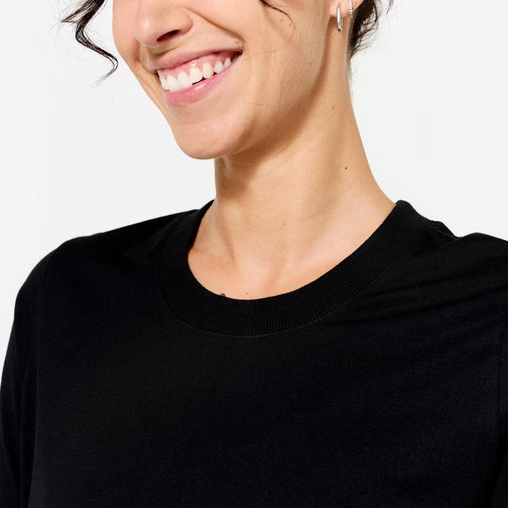 Image du produit Domyos T-shirt de maternité yoga femme, noir (M)