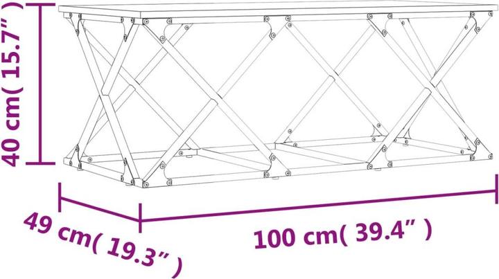 Image du produit vidaXL Couchtisch (100 x 49 x 40 cm)