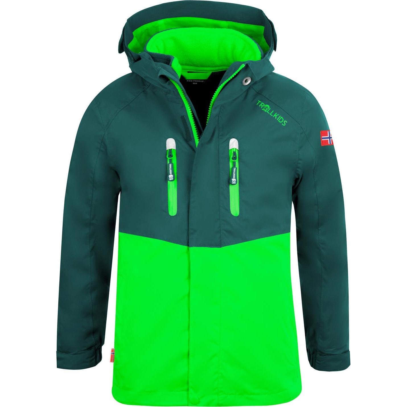 Trollkids, Unisex, Jacke, Kid's Bryggen 3in1 Jacket (140), Grün, 140