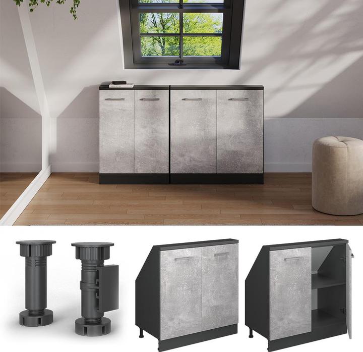 Produktbild Vicco Küchenschrank für Dachschrägen R-Line (80 x 46 x 81.60 cm)