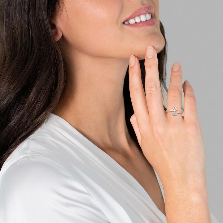 Immagine prodotto Rafaela Donata Ring Sterling Silber rosévergoldet Morganit rosa Topas weiss - 32928 (50, 925 Argento)