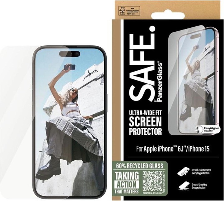 Produktbild PanzerGlass SAFE. (1 Stück, Apple iPhone 16, Apple iPhone 15)