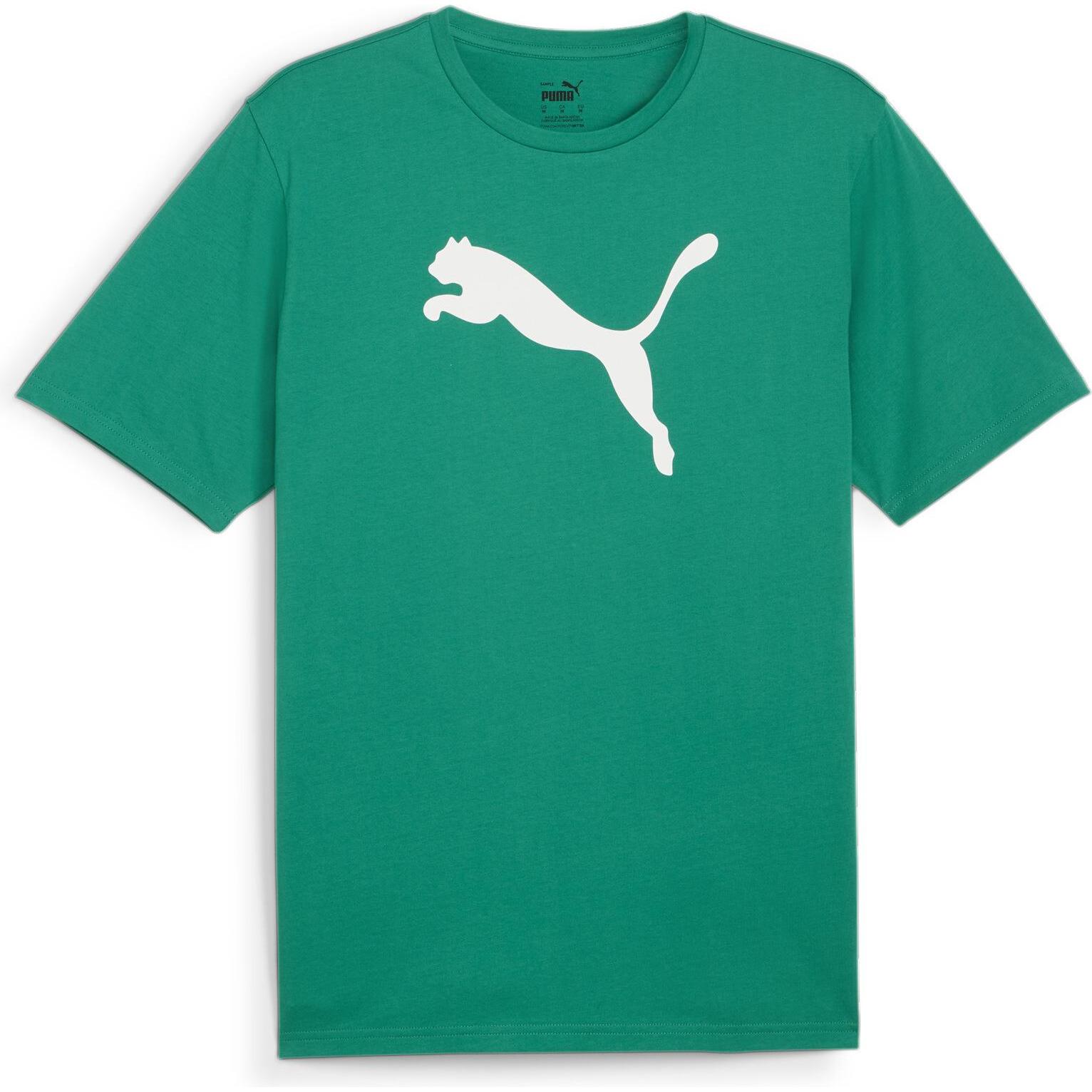 Puma, Herren, Sportshirt, teamRISE Logo Jersey Cotton (L), Grün, L