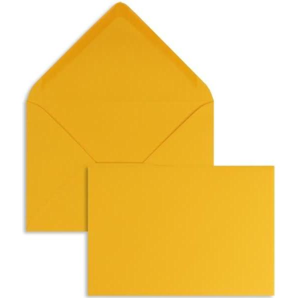 Blanke, Briefumschlag, Briefumschläge 90x140mm 120g/qm gummiert VE=100 Stück zartorange (100 x)