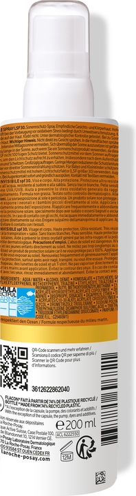 Actual product image La Roche Posay Anthelios Invisible Spray (Sun spray, SPF 30, 200 ml, 245 g)