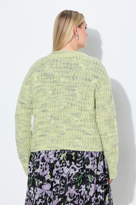 Produktbild Ulla Popken Pullover, Zopfmuster, Oversized, Rundhals, Langarm (60)