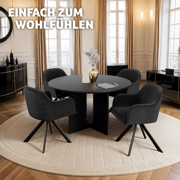 Immagine prodotto tectake Samt-Drehstuhl Lona mit dicker Polsterung