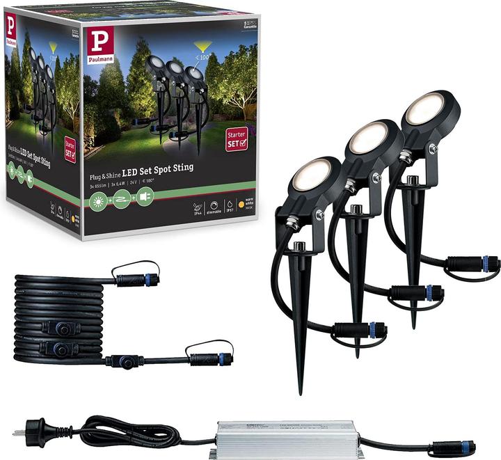 Actual product image Paulmann Plug & Shine Basisset Sting (520 lm, IP67)