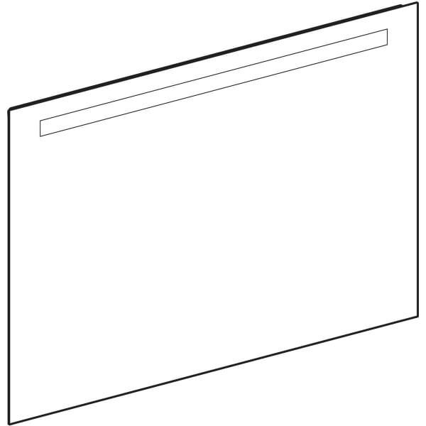 Produktbild Geberit Option Basic Square Lichtspiegel, Beleuchtung oben