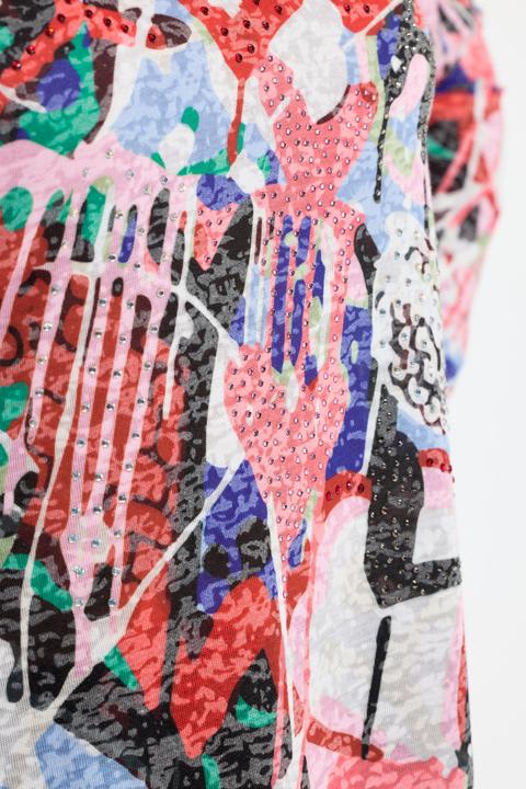 Actual product image Angel of Style Langarmshirt, A-Linie, Glitzersteinchen, Allover-Muster (42)