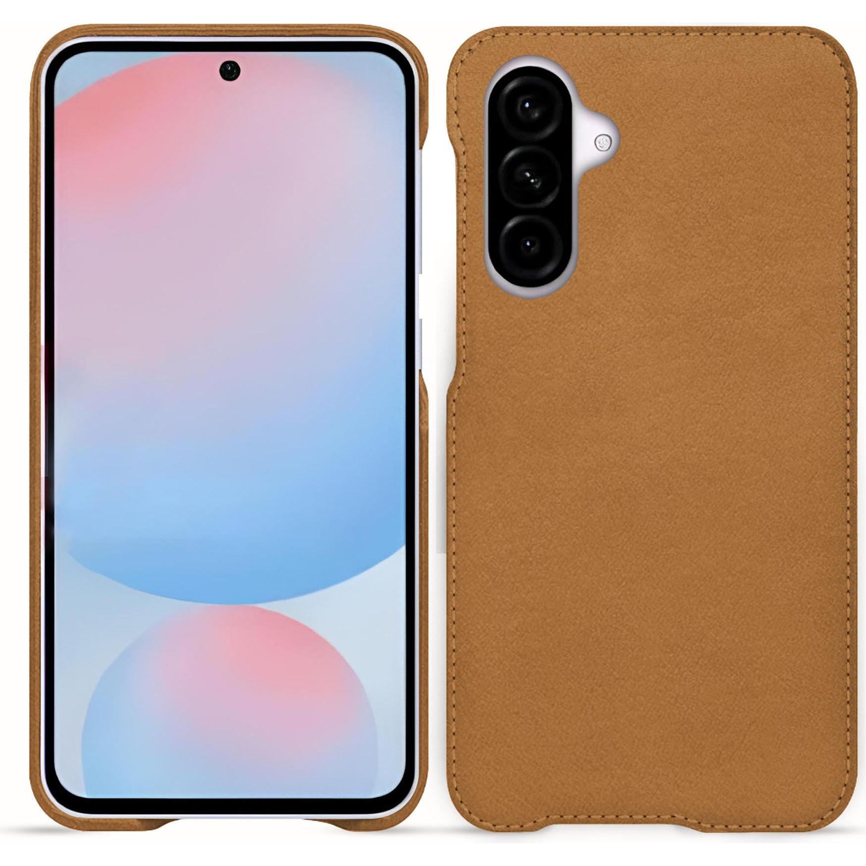 Noreve Lederschutzhülle (Samsung Galaxy A55), Smartphone Hülle, Braun