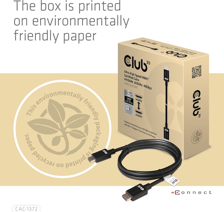 Actual product image Club 3D HDMI (Typ A) — HDMI (Typ A) (2 m, HDMI)