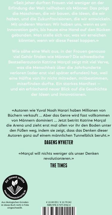 Actual product image Die Mutter der Erfindung (German, Katrine Marçal, 2022)