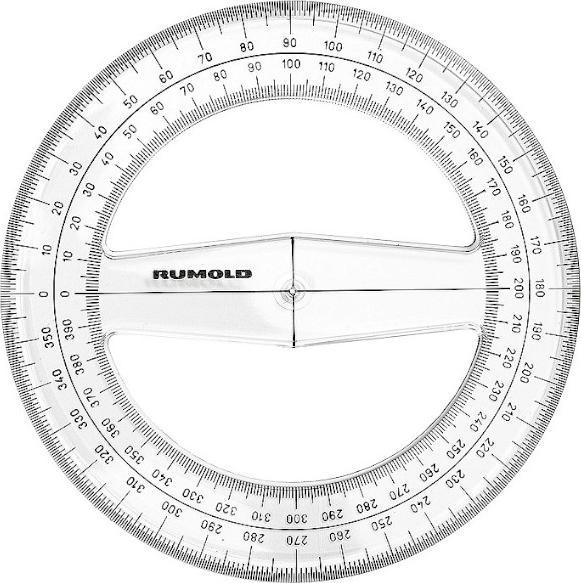Produktbild DFH Winkelmesser Akryl 400Neugrad 10cm Durchmesser