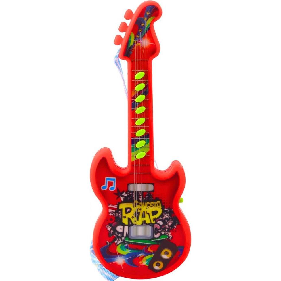Lean Toys Lean Kinder E-Gitarre Melodien Solstice Bereich Rot 29Cm