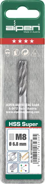 Actual product image Alpen HSS-Super machine tap for M6 thread (0071900600100)