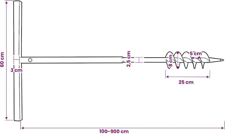Actual product image vidaXL Erdbohrer (80 mm)