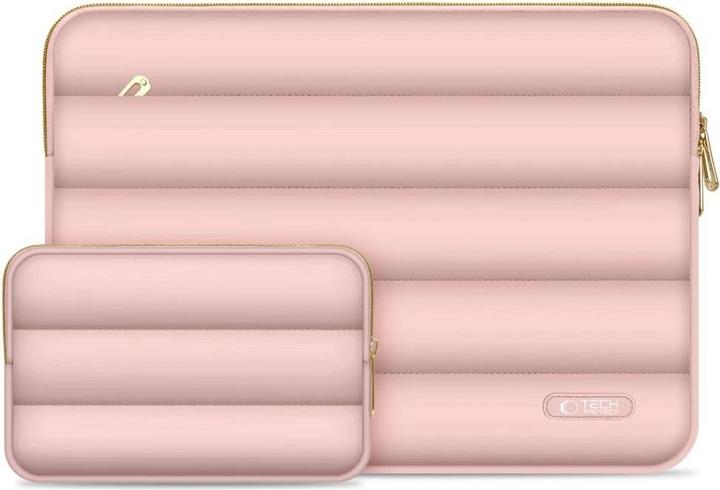 Produktbild Tech-Protect Puffy Laptop Sleeve 13-14" with accessory pouch - Pink (14")