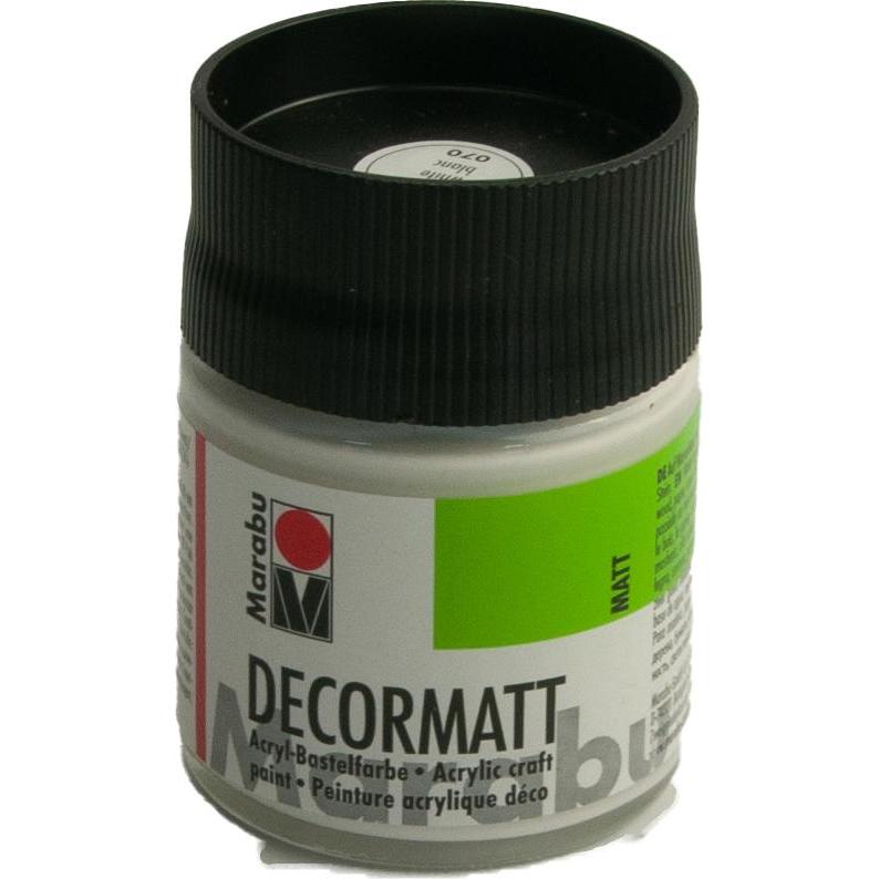 Thumbnail - Marabu, Künstlerfarbe + Bastelfarbe, Decormatt Acryl (Weiss, 50 ml)