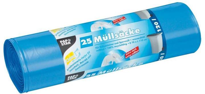 Papstar Kehrichtsack 120 l, 25 Stück, Hellblau (25x, 120 l)