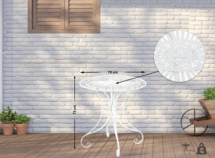 Image du produit CLP Table Hari, blanc (70 x 73 cm)