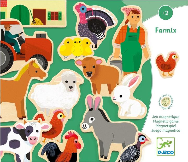 Actual product image Djeco Magnets Farmix (24 x)