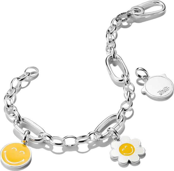 Immagine prodotto Thomas Sabo Smiley World Calm Charm-Anhänger Connect Silber (925 Argento, Smalto)