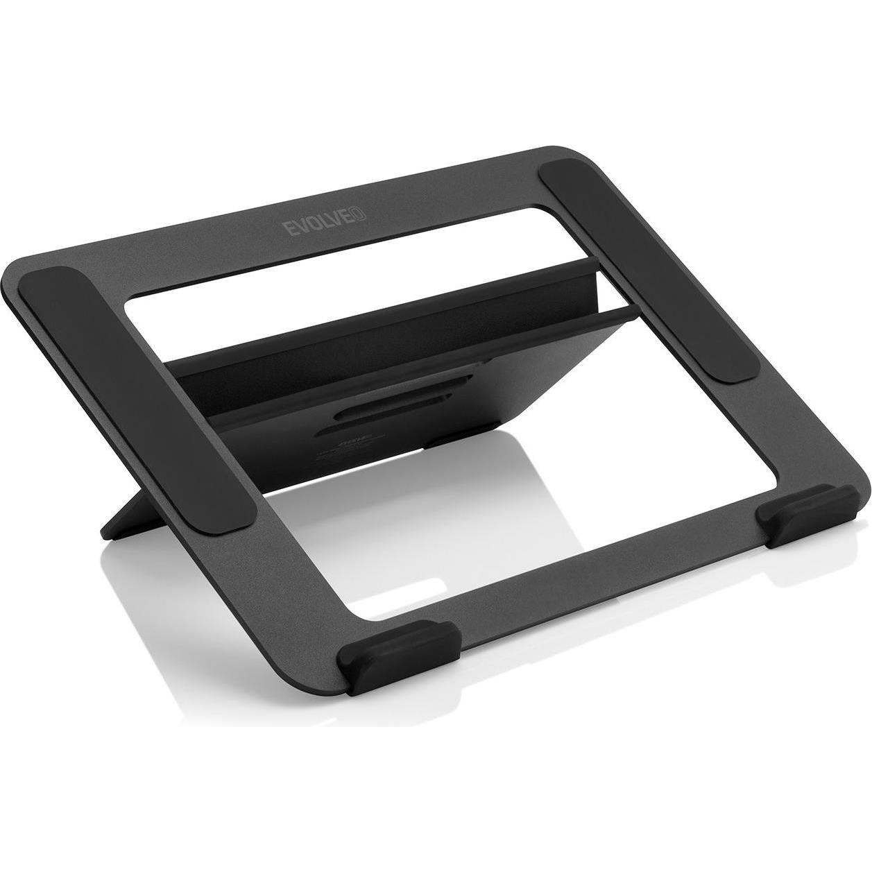 Evolveo TopLift, hliníkový podstavec pod notebook, černý, Supporto per notebook, Nero