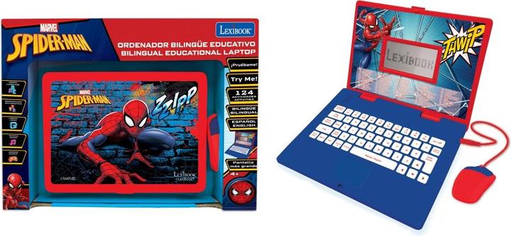 Produktbild Lexibook Spider-Man Lerncomputer - zweisprachiges pädagogisches Laptop - 124 Aktivitäten Italienisch/Englisch (Englisch, Italienisch)
