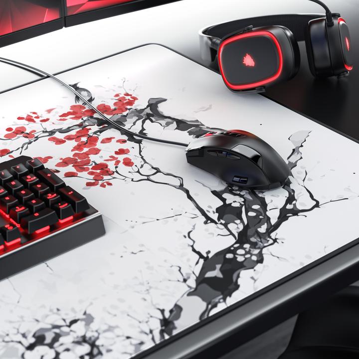 Actual product image Titanwolf Gaming Mouse Pad, XXXL Speed Mouse Mat 1200 x 600 mm, Speed & Precision, Japan Ink Painting (XXL)