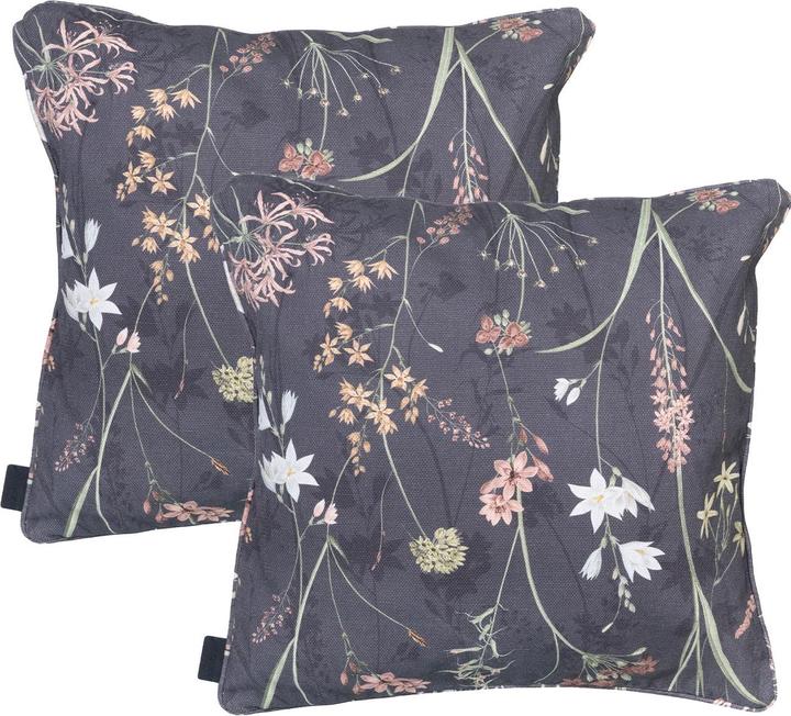Natura Punto Deko-Kissen Outdoor, Blumenmuster, 2er-Set (50 x 50 cm)