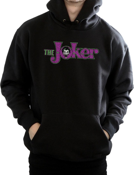 Image du produit - Sweat à capuche THE JOKER CRACKLE LOGO - Homme (L)