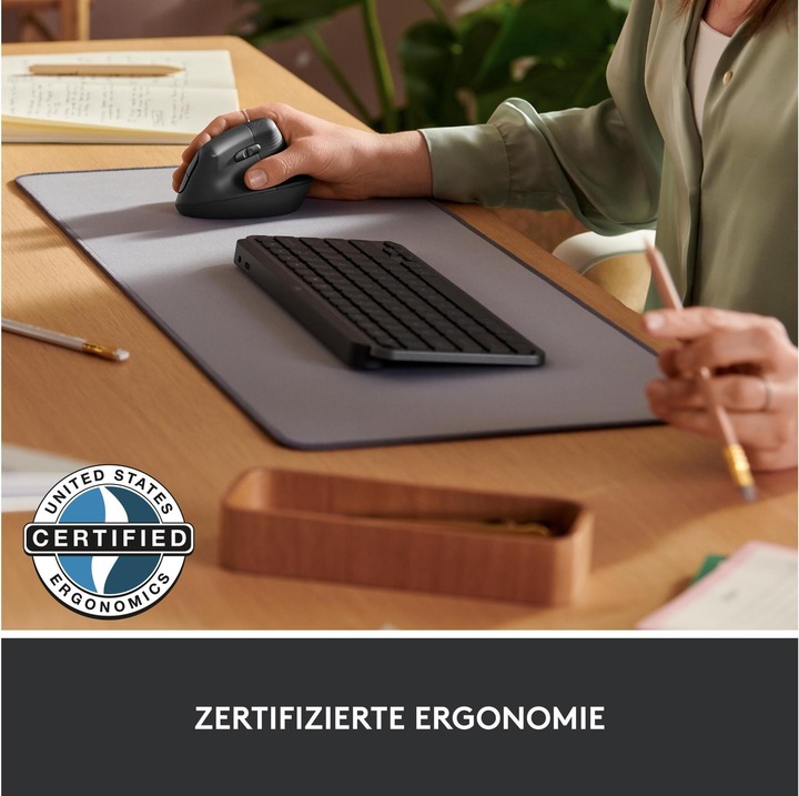 Productafbeelding Logitech Lift Voor Zaken Off-White/Lichtgrijs (Draadloze)