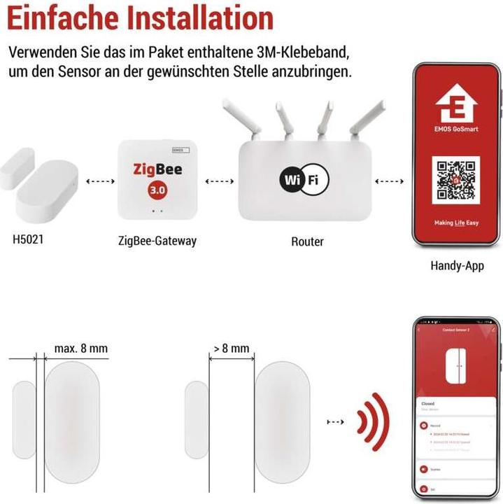 Produktbild Emos GoSmart Tür-/Fenstersensor IP-2011Z, ZigBee