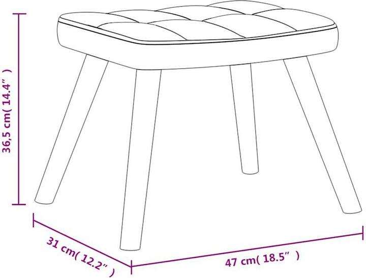 Actual product image vidaXL Schaukelstuhl mit Hocker