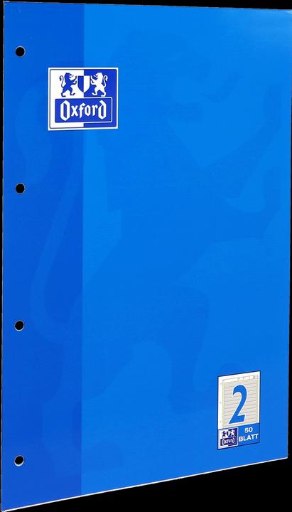 Image du produit Oxford Bloc de feuilles de travail, A4, linéature 2 (A4, À rayures, Couverture rigide)