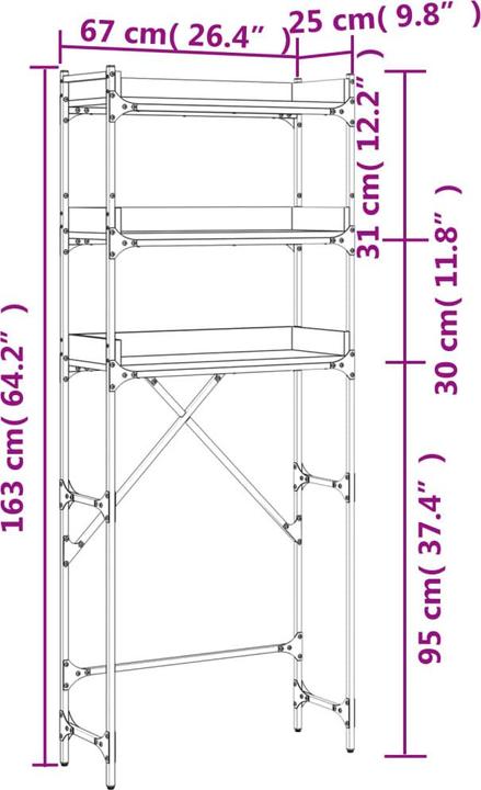 Image du produit vidaXL Waschmaschinenregal