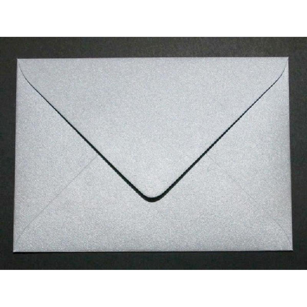 Thumbnail - Blanke, Briefumschlag, Briefumschläge 110x156mm 120g/qm gummiert VE=100 Stück glamour silber (100 x)