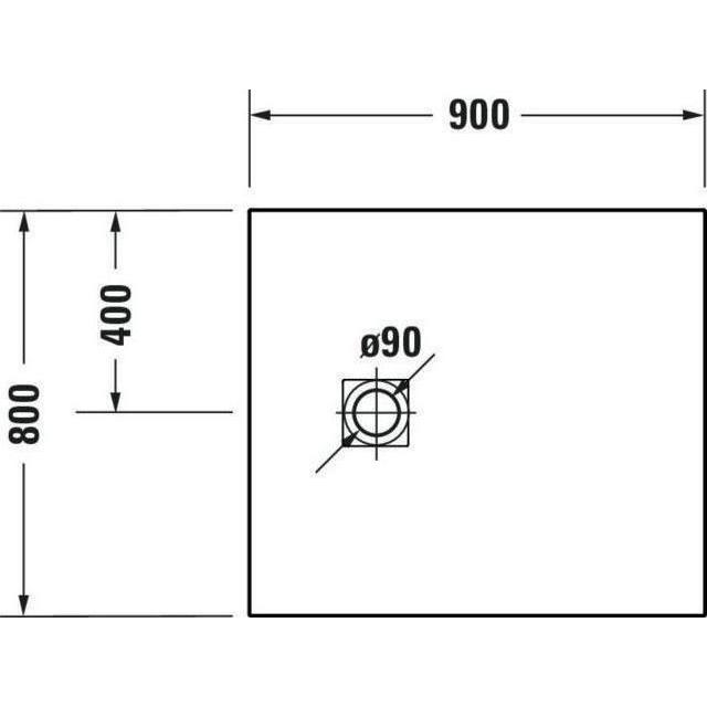 Thumbnail - Duravit, Duschwanne, Duschwanne Sustano Rechteck 900x800x30mm dunkelgrau matt